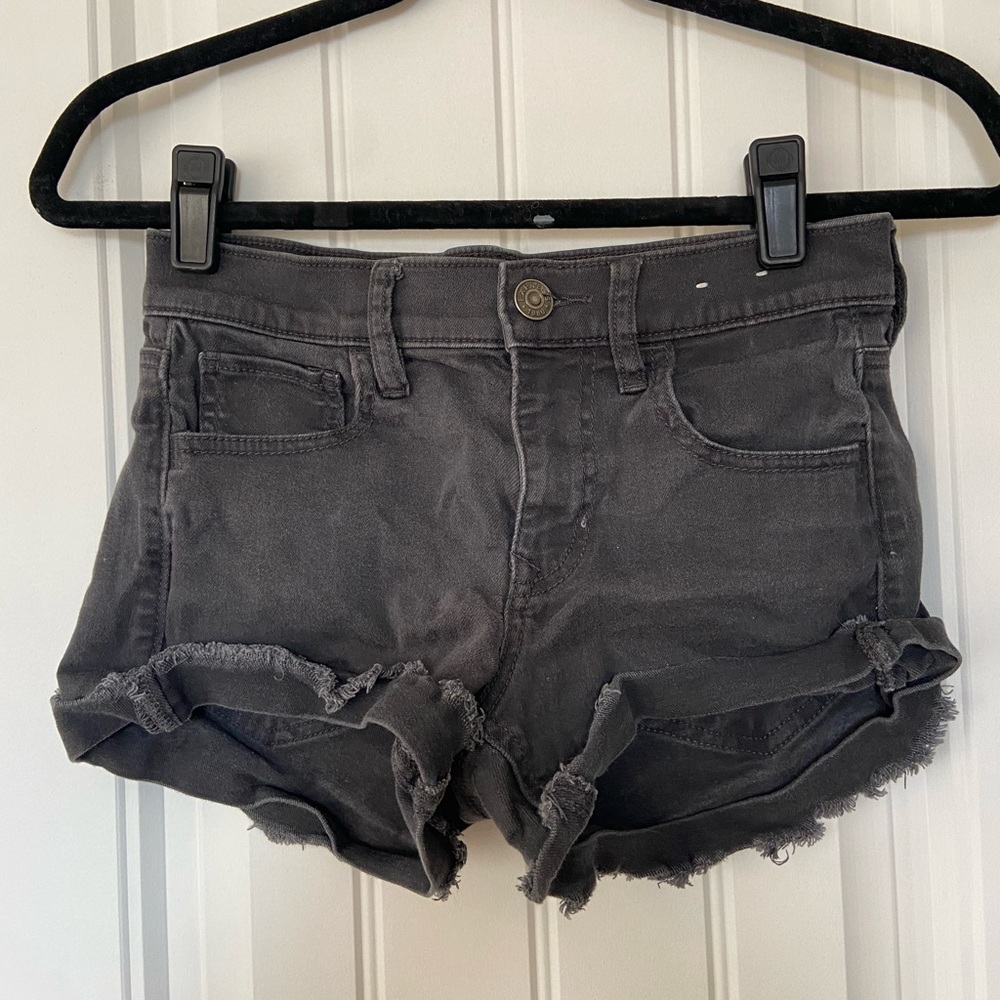 Express Dark Gray Denim Shorts